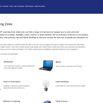 The DP Learning Zone website homepage