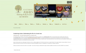 Scattering Ashes website homepage