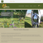 Phoenix Garden Memorials home page screenshot
